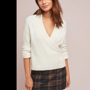 Anthropologie ett twa Tessa faux wrap sweater size medium